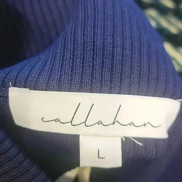 Callahan Tube Dress Knit Strapless Multicolor Striped Midi L - Picture 8 of 9